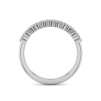 Stacker Shared Claw Wedding Ring with Natural Diamonds 0.24ct Total Weight