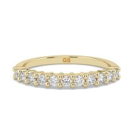 Stacker Ring with Shared Claws Diamonds of 0.24cts