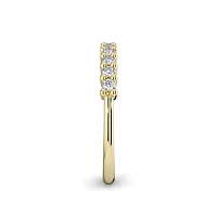 Stacker Shared Claw Wedding Ring with Natural Diamonds 0.24ct Total Weight