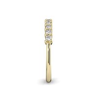 Stacker Ring with Shared Claws Diamonds of 0.24cts