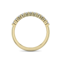 Stacker Shared Claw Wedding Ring with Natural Diamonds 0.24ct Total Weight