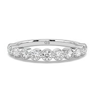 Stacker Ring with Shared Claws Diamonds of 0.50cts