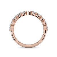 Stacker Ring with Shared Claws Diamonds of 0.50cts