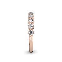 Stacker Ring with Shared Claws Diamonds of 0.50cts