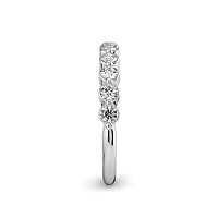 Stacker Ring with Shared Claws Diamonds of 0.50cts