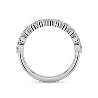 Stacker Ring with Shared Claws Diamonds of 0.50cts