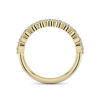 Stacker Ring with Shared Claws Diamonds of 0.50cts