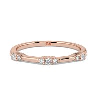 Cluster with 3 Diamonds Stacker Ring