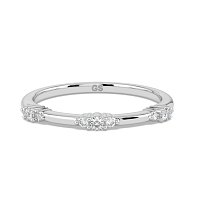 Cluster with 3 Diamonds Stacker Ring