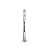 Cluster Stacker Wedding Ring with Natural Diamonds 0.07ct Total Weight