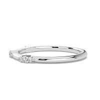 Cluster Stacker Wedding Ring with Natural Diamonds 0.07ct Total Weight