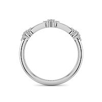 Cluster Stacker Wedding Ring with Natural Diamonds 0.07ct Total Weight