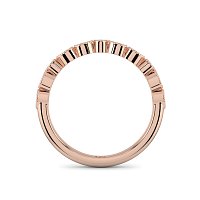 Stacker Ring with Milgrain on Pear and Round Shaped Bezels