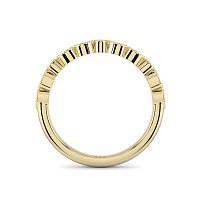 Stacker Ring with Milgrain on Pear and Round Shaped Bezels