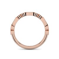 Stacker Ring with Milgrain on Oval and Round Shaped Bezels