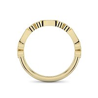 Stacker Ring with Milgrain on Oval and Round Shaped Bezels