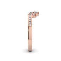 Curved Stacker Ring with Diamonds Channel