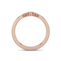 Curved Stacker Ring with Diamonds Channel