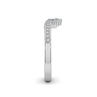 Curved Stacker Ring with Diamonds Channel