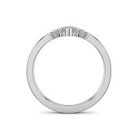 Curved Stacker Ring with Diamonds Channel