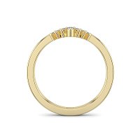 Curved Stacker Ring with Diamonds Channel