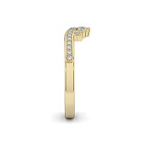 Curved Stacker Ring with Diamonds Channel