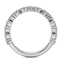 18ct Wg Scattered Marqui and Round Diamond Band