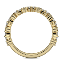 18ct Wg Scattered Marqui and Round Diamond Band