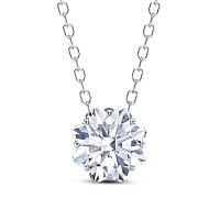 Flower Diamond Necklace with LG Diamonds 1.1CTS Total Weight