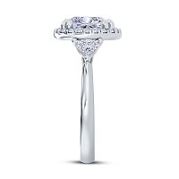 Halo Engagement Ring with IGI LG Diamonds 3.66ct Total Weight
