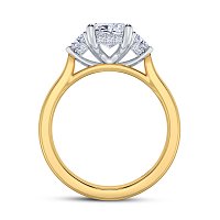 3 Stones Engagement Ring with IGI LG Diamonds 2.58ct Total Weight