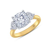 3 Stones Engagement Ring with LG Diamonds 3.59ct Total Weight