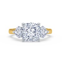 3 Stones Engagement Ring with LG Diamonds 3.59ct Total Weight