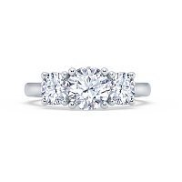 3 Stones Engagement Ring with IGI LG Diamonds 2.04ct Total Weight