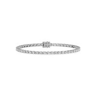 Tennis Bracelet with Horizontal Oval LG Diamonds 4cts Total Weight