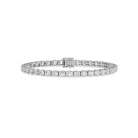 Tennis Bracelet with Horizontal Oval Lab Grown Diamonds 6cts Total Weight