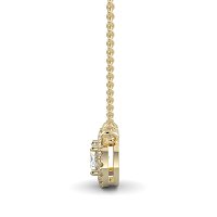 18ct Yellow Gold Necklace with Oval & Round Lab Grown Diamond 0.62ct Total Weight, E-F / VS-VVS