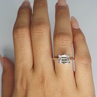 Dalia Ring with Emerald Lab Grown Diamond 2.57ct