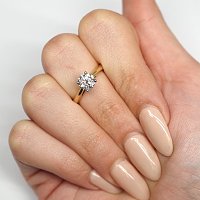 Cathedral Ring with Lab Grown Diamond 0.96ct