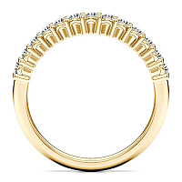 Cara Mid Wedding Ring with Natural Diamonds 0.43ct Total Weight