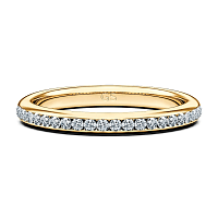 Cathedral Channel Set Wedding Ring with Natural Diamonds 0.19ct Total Weight