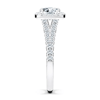 Angeli 1.01ct Cushion IGI LG Side Stones Diamond Engagement Ring