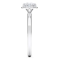Petite Star Halo Diamond Engagement Ring