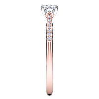 Petite Cathedral Claw Set Diamond Engagement Ring