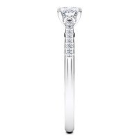 Petite Cathedral Claw Set Diamond Engagement Ring