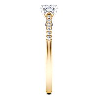 Petite Cathedral Claw Set Diamond Engagement Ring