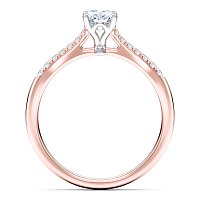 Petite Cathedral Claw Set Diamond Engagement Ring