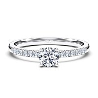Petite Traditional Claw Set Diamond Engagement Ring
