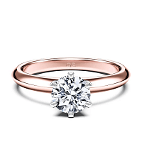 Tribute 1ct Round IGI LG Solitaire Diamond Engagement Ring