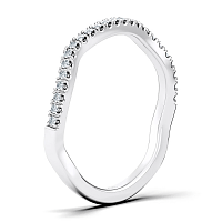Jana Claw Set Wedding Ring with Natural Diamonds 0.12ct Total Weight